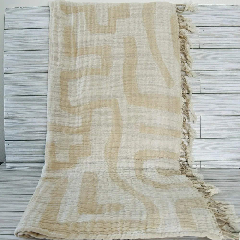 100% Organic Cotton Muslin Throw Gauze Blanket,55